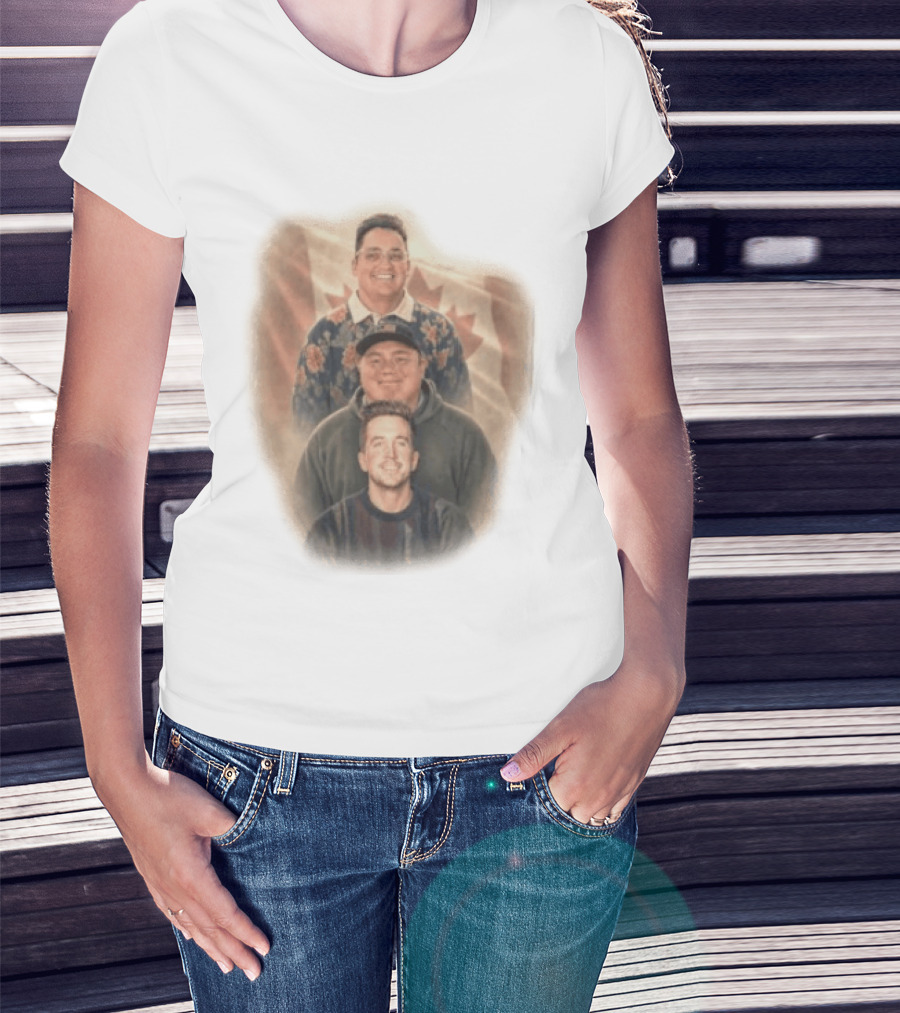 David Spencer Devin Trio Portrait Canadian Flag T-Shirt