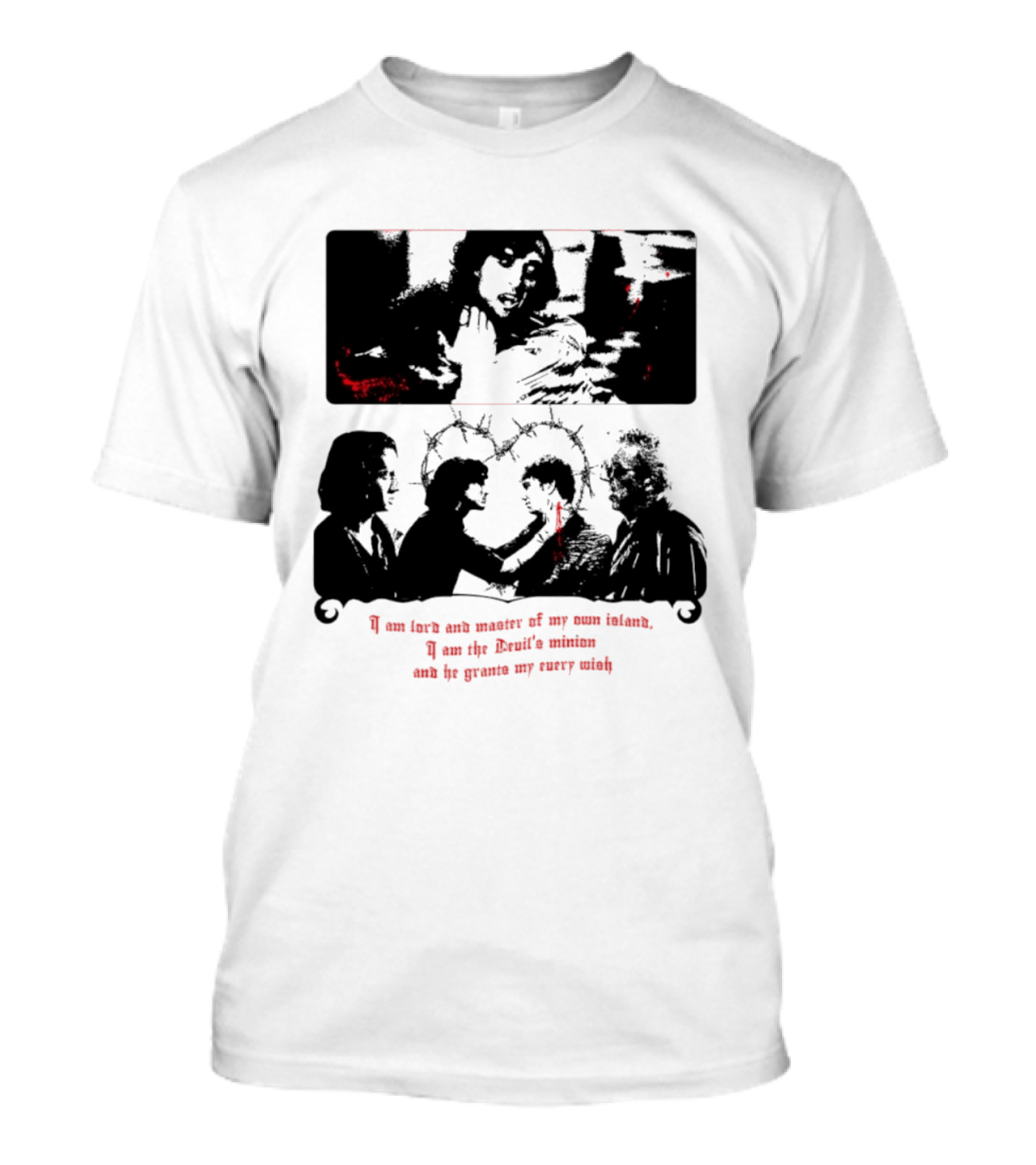 Devil's Minion Gothic Cult Barbed Wire I Am Love And Master Of My Own Nature T-Shirt