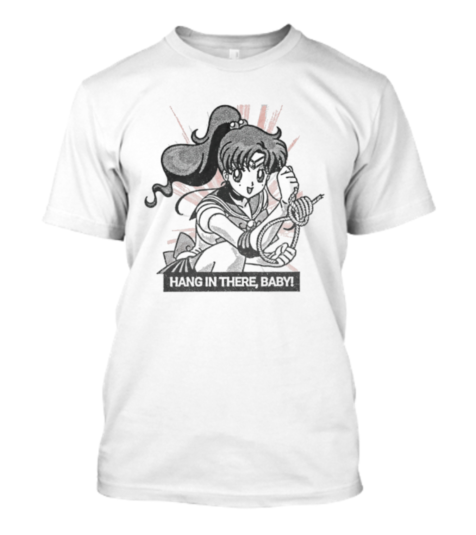 Makoto Kino Sailor Moon Hang In There Baby Retro Anime T-Shirt