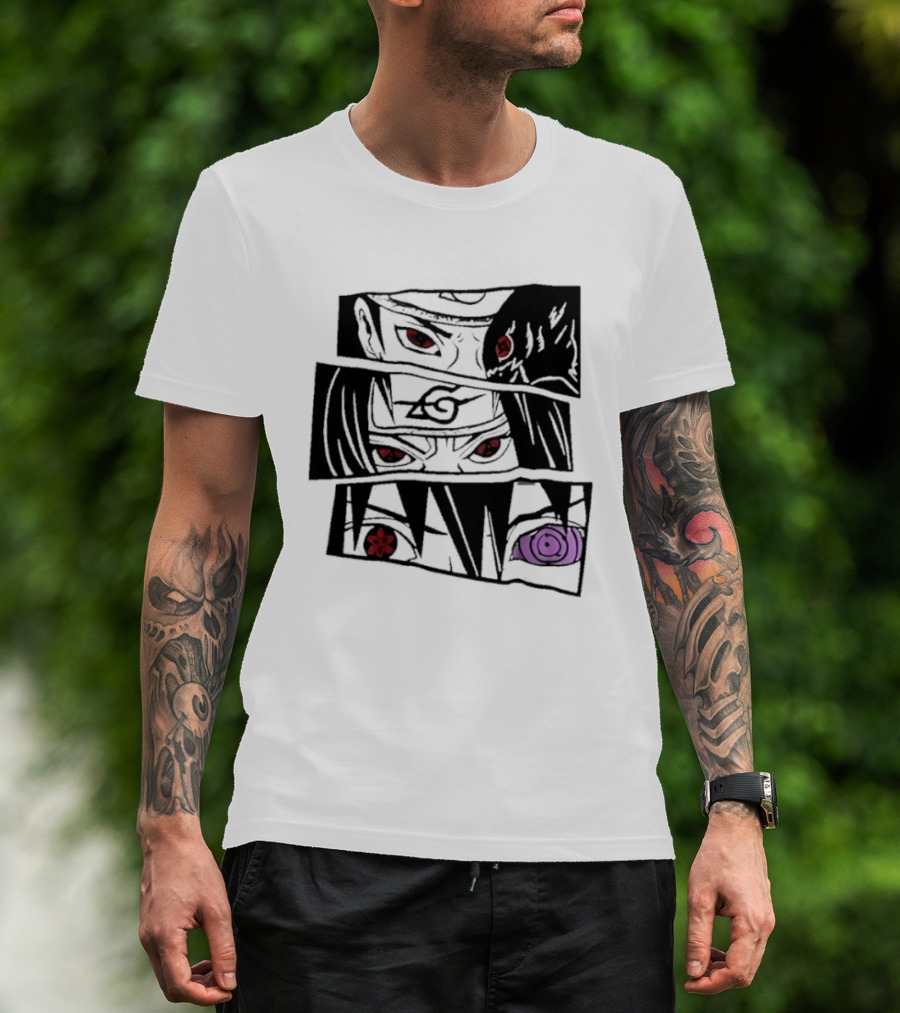 Uchiha Itachi Sasuke Sharingan Rinnegan Eyes Anime Trends 2026 T-Shirt