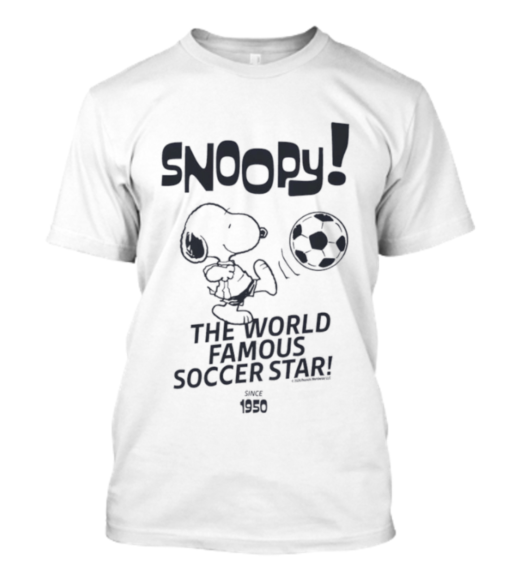 Snoopy World Famous Soccer Star Peanuts Ringer T-Shirt