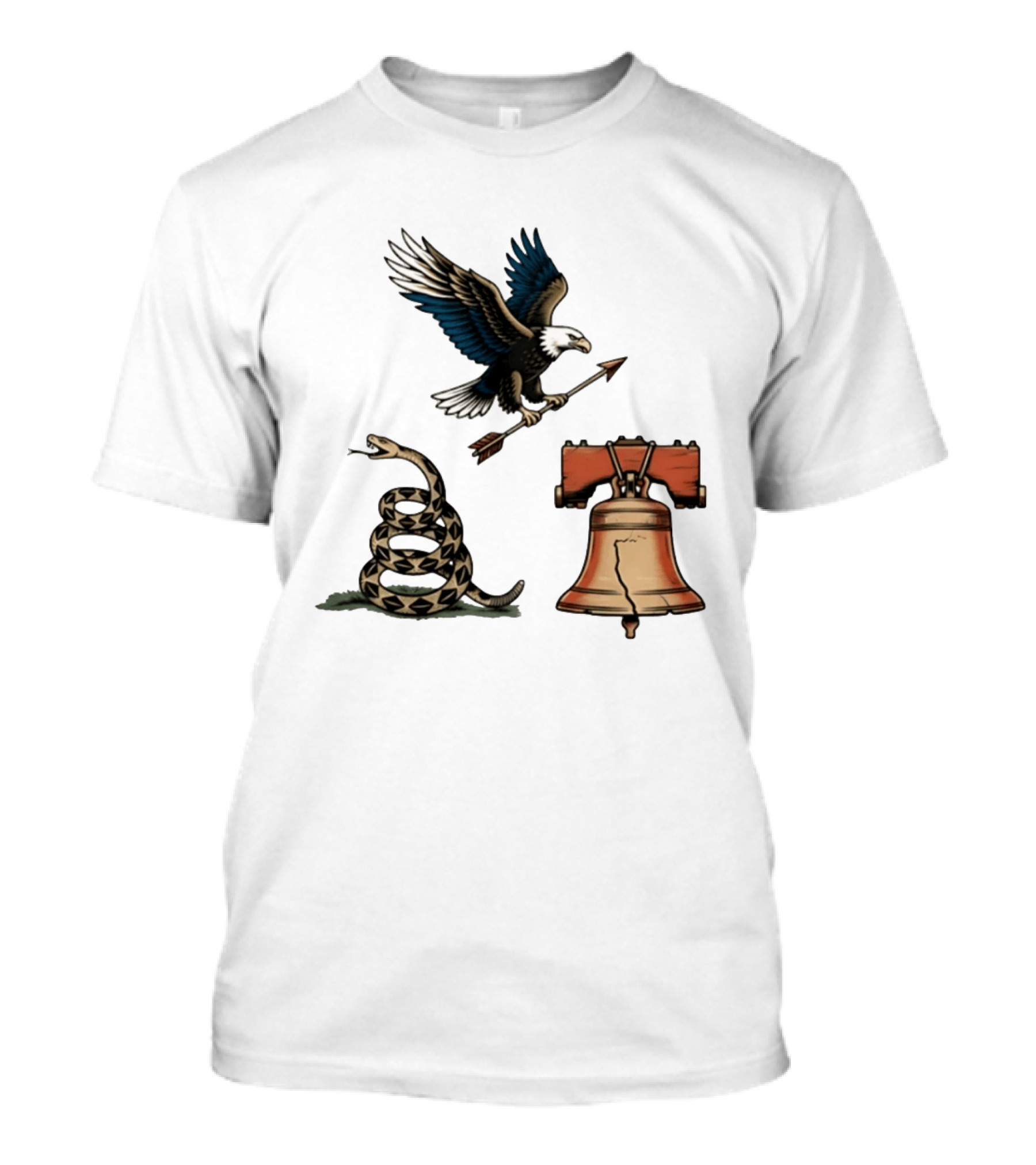 Guardians Of Freedom Eagle Snake Liberty Bell Arrow T-Shirt