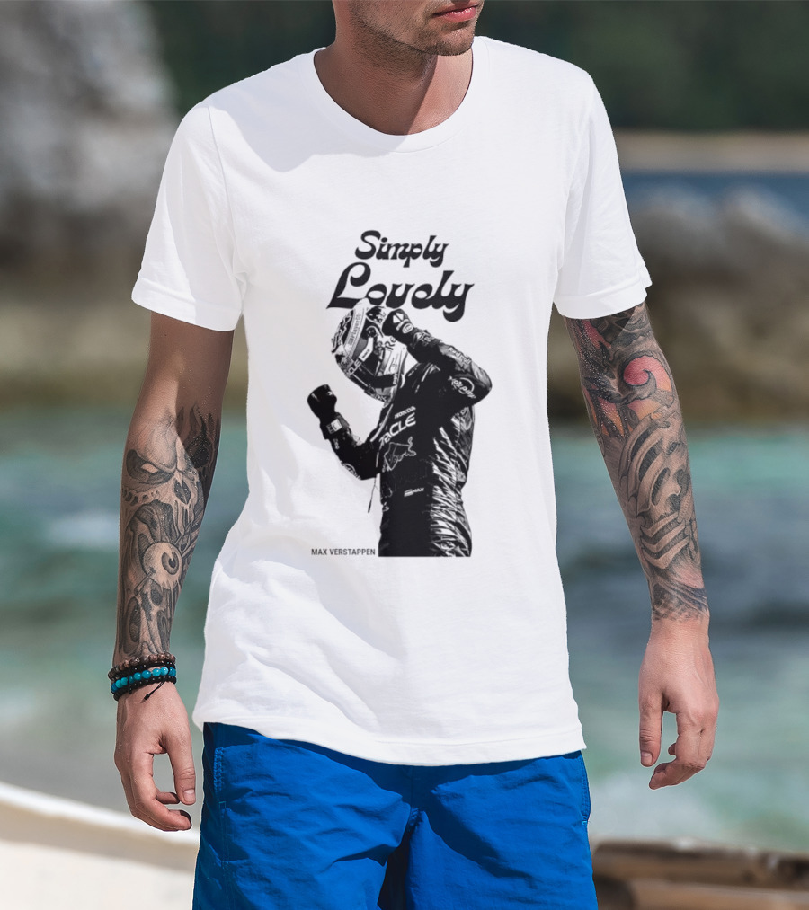 Simply Lovely Max Verstappen Racing Celebration Pose T-Shirt