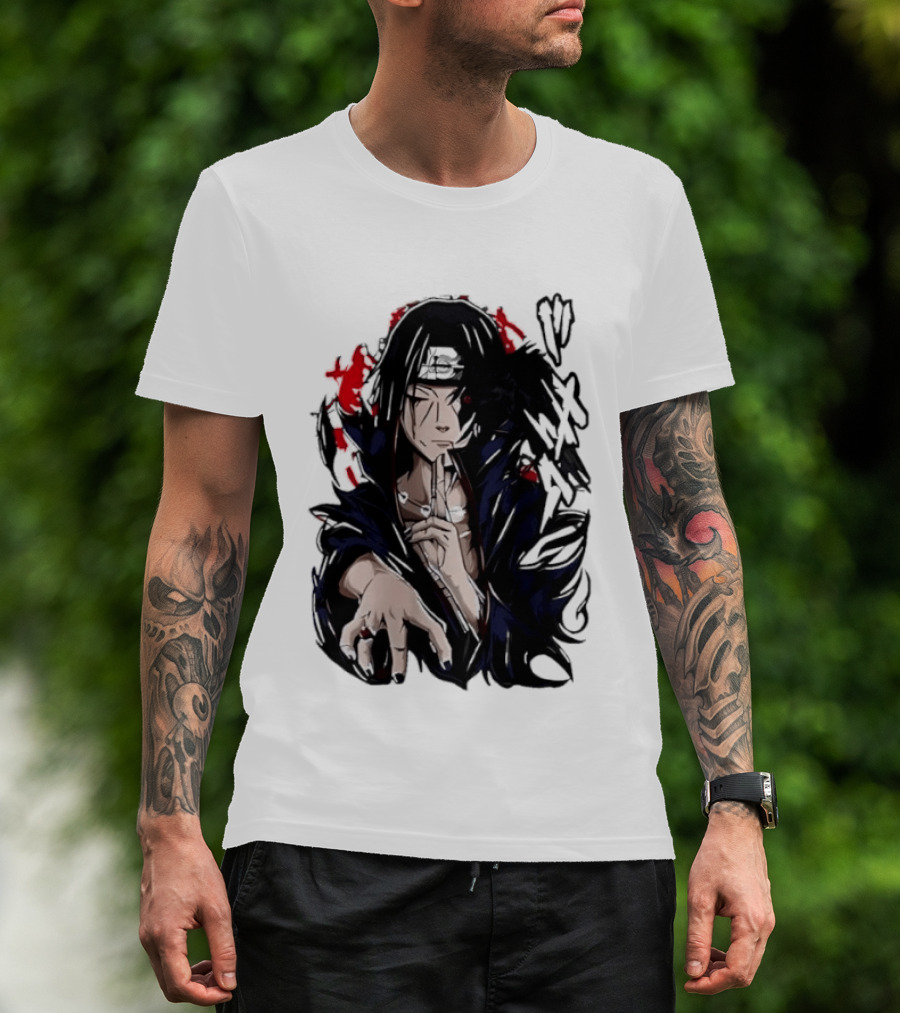 Itachi Uchiha Akatsuki Mangekyo Sharingan Raven Naruto Shippuden Anime T-Shirt
