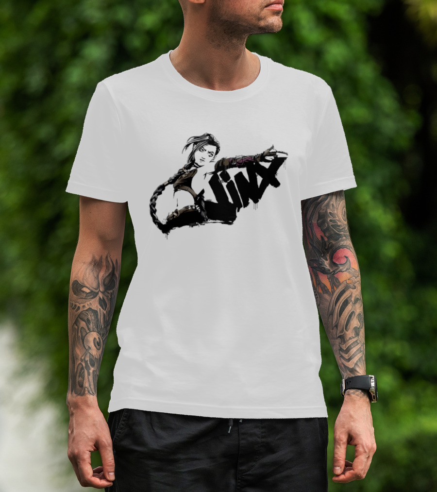 Arcane Jinx League Of Legends Season 2 Graffiti Spray Paint T-Shirt