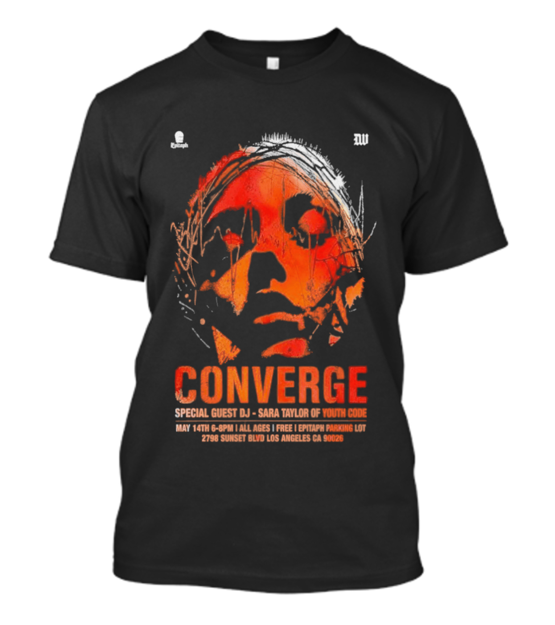 Converge Special Guest DJ Baba Tuesday Wonderland May 14 Los Angeles CA 2026 T-Shirt