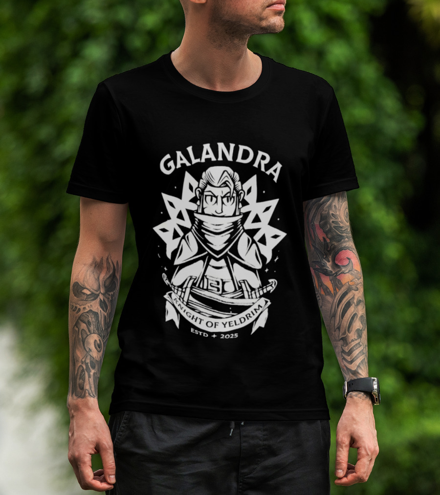 Galandra Knight Of Yeldrim Estd 2025 Fantasy Warrior T-Shirt