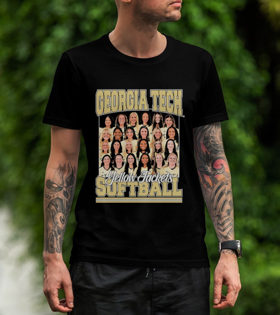 Georgia Tech Yellow Jackets Softball Women's Team Photo T-Shirt