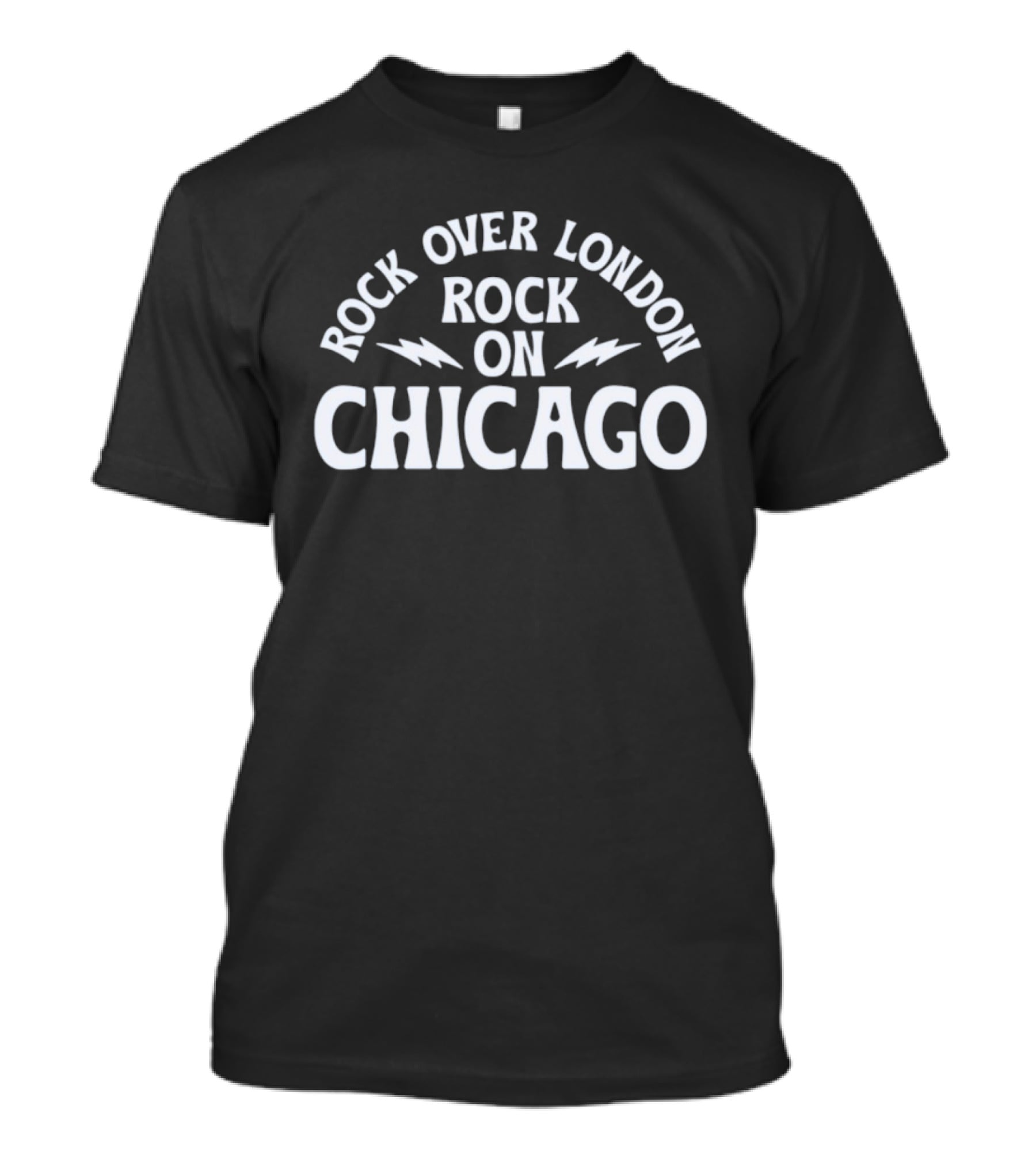 Rock Over London Rock On Chicago Lightning Bolt T-Shirt