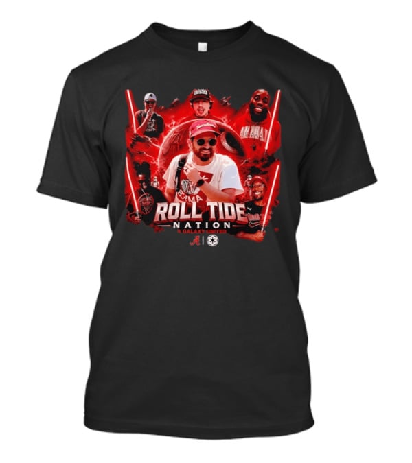 Roll Tide Nation Galaxy United Alabama Crimson Tide Bama Fandom T-Shirt