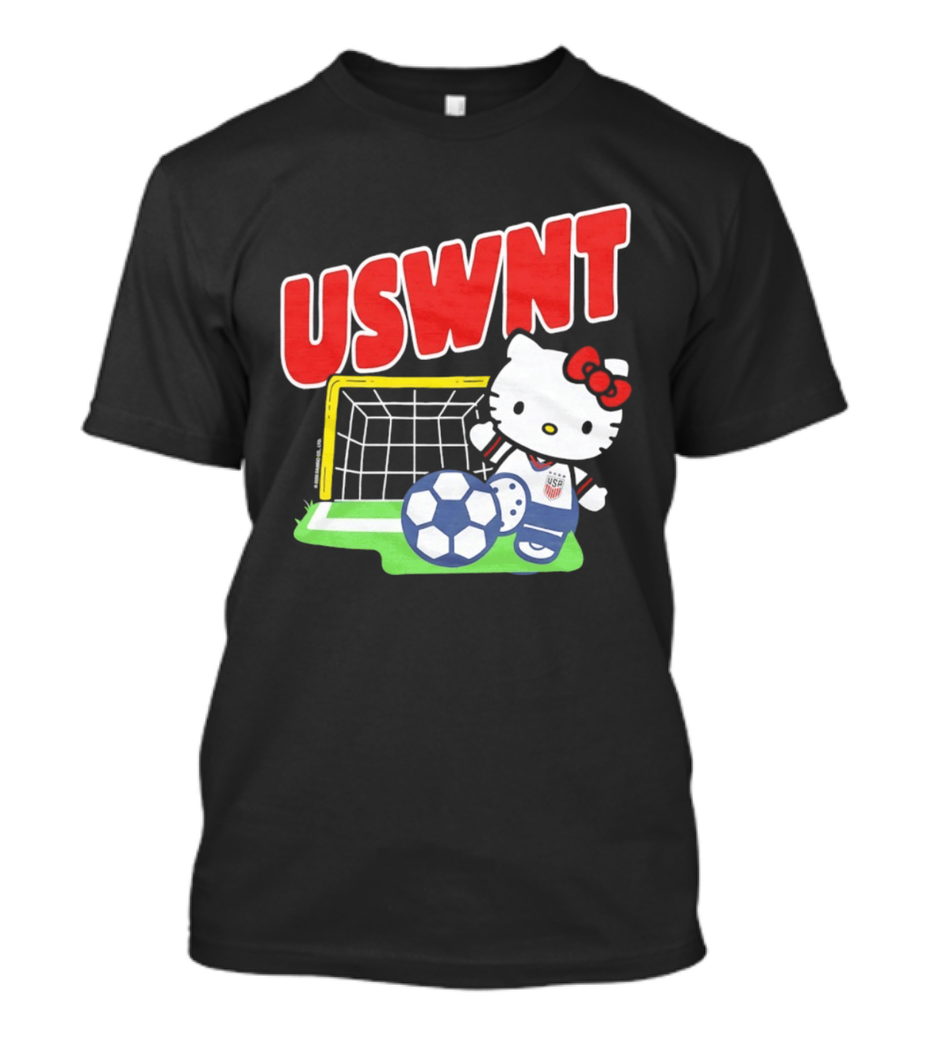USWNT Hello Kitty Soccer Goal Collaboration USA Soccer Team T-Shirt