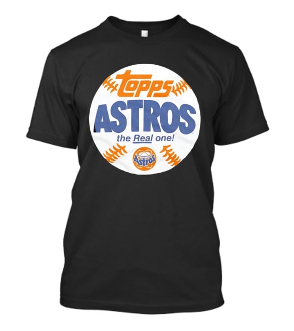 Topps Astros The Real One Baseball Shape T-Shirt