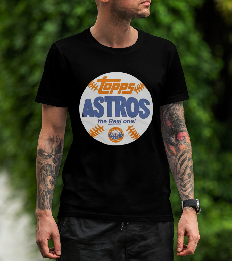 Topps Astros The Real One Baseball Shape T-Shirt