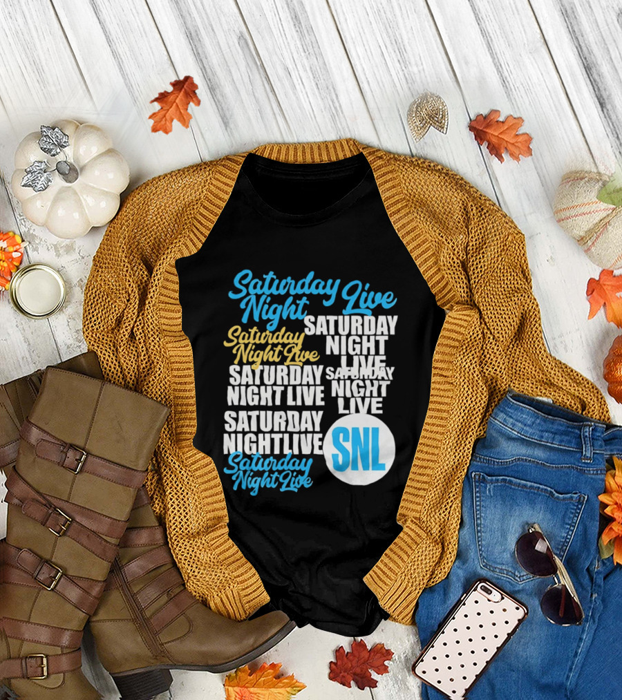 Saturday Night Live SNL Repeat Text Collage T-Shirt
