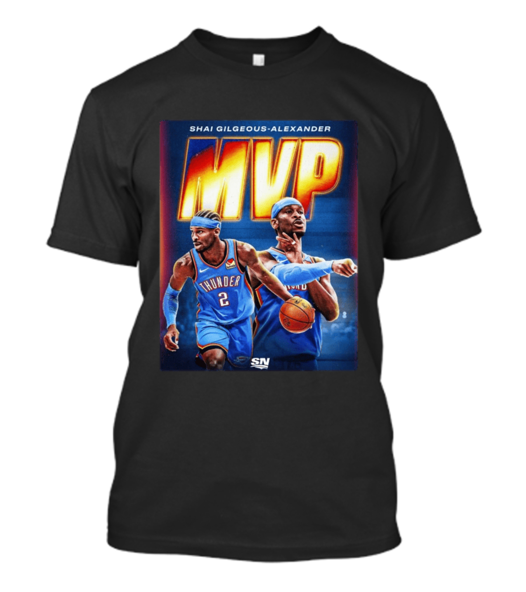 Shai Gilgeous Alexander Thunder MVP Basketball Star T-Shirt