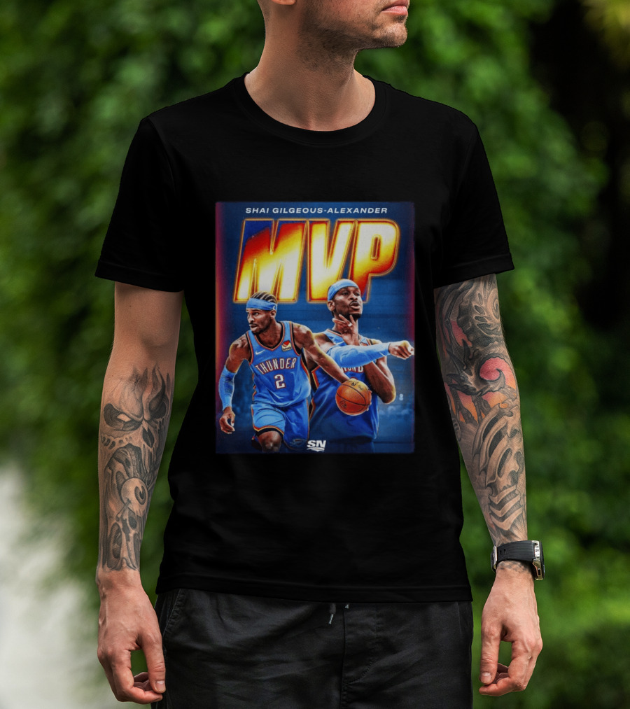 Shai Gilgeous Alexander Thunder MVP Basketball Star T-Shirt