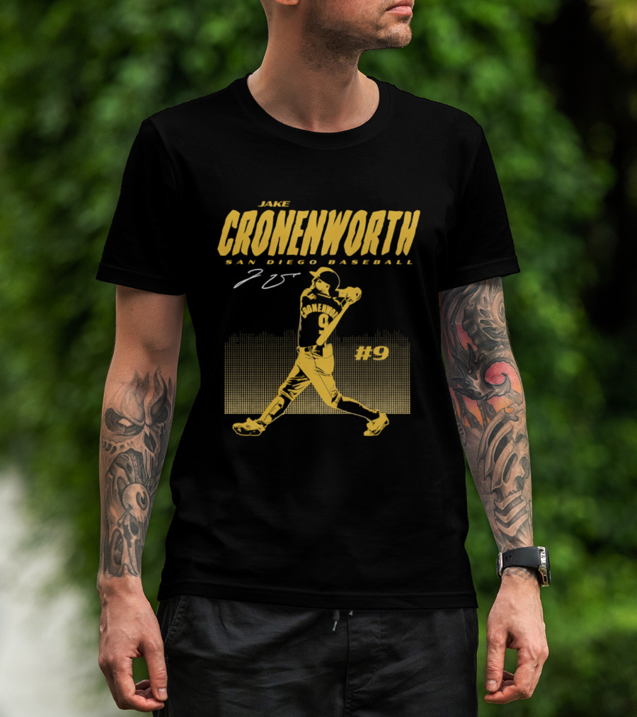 Jake Cronenworth San Diego Baseball 25 Signature Swing #9 T-Shirt