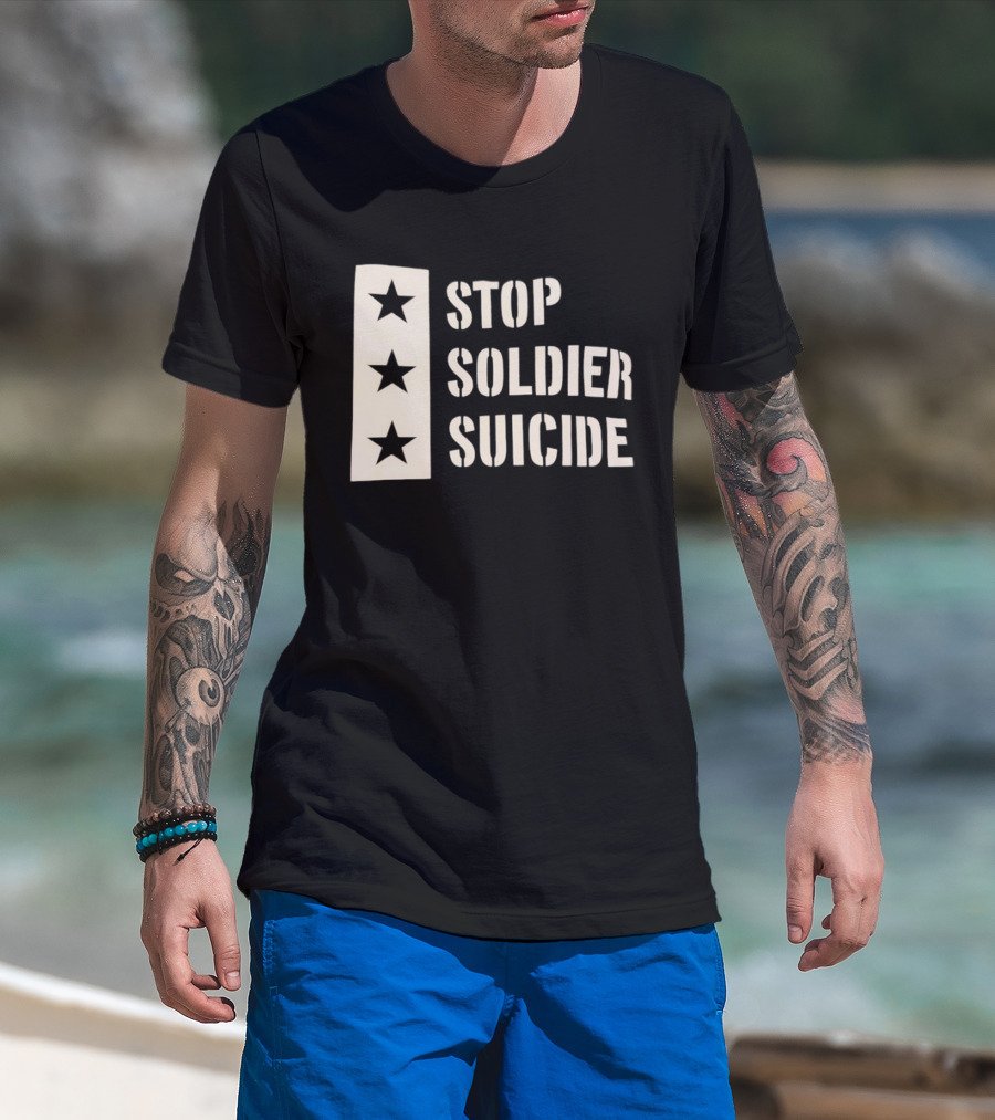 Stop Soldier Suicide Three Star T-Shirt