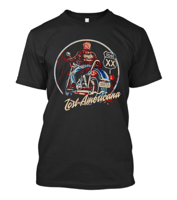 Machine Gun Kelly Lost Americana Motorcycle Tour 2026 Route XX T-Shirt