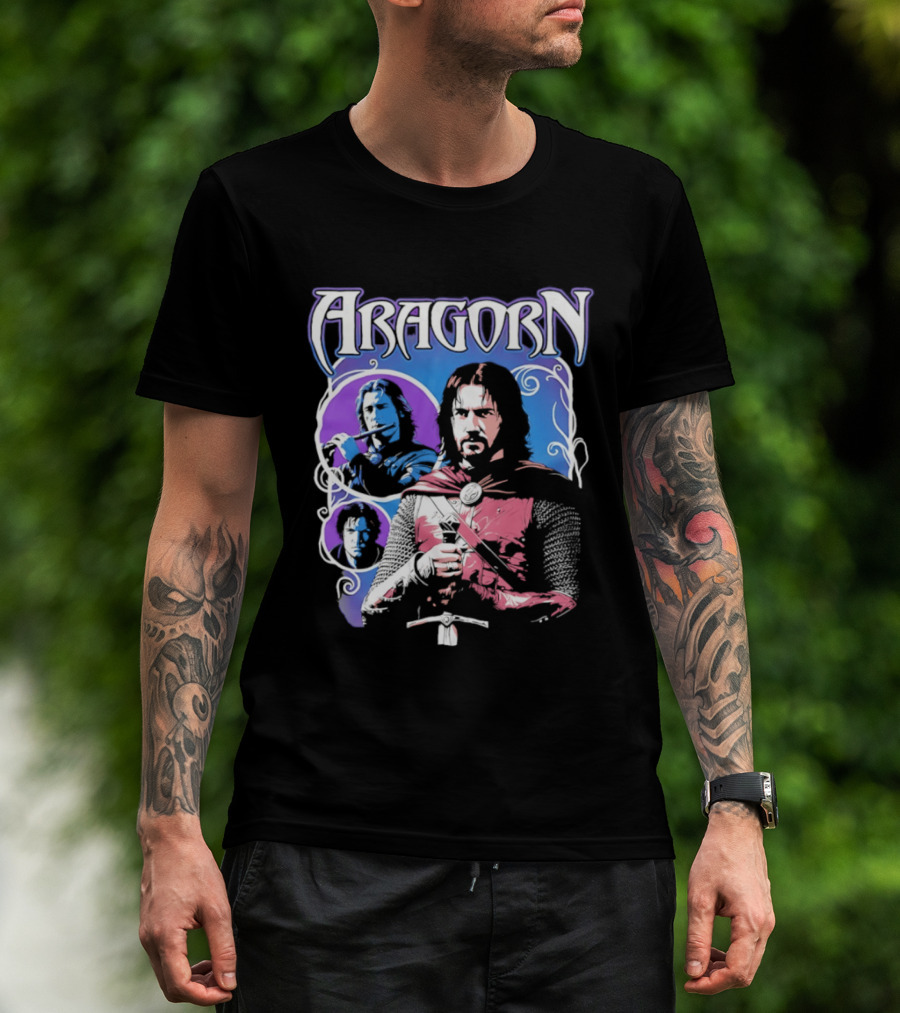 Aragorn The Lord Of The Rings Vintage Heroic Fantasy T-Shirt