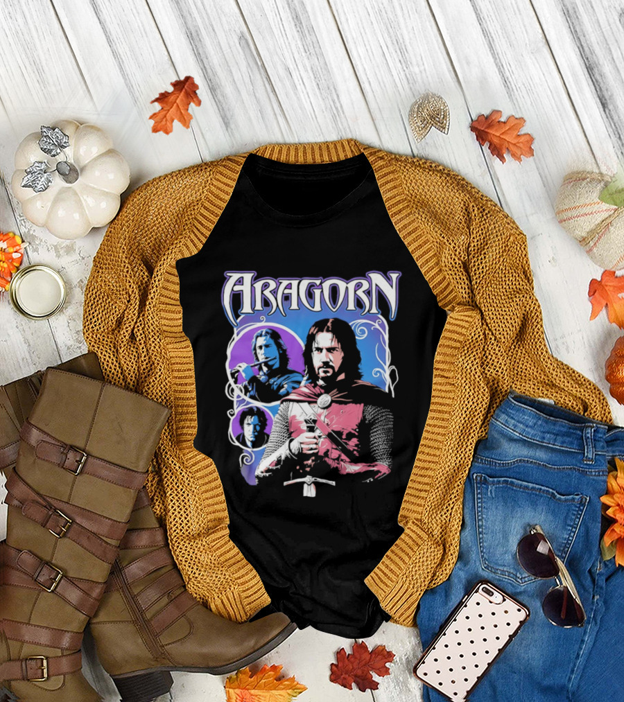 Aragorn The Lord Of The Rings Vintage Heroic Fantasy T-Shirt