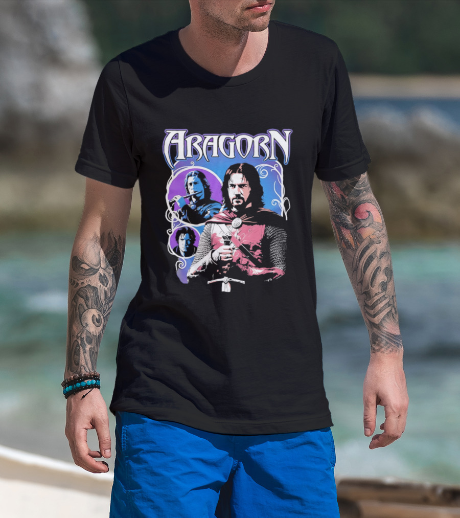 Aragorn The Lord Of The Rings Vintage Heroic Fantasy T-Shirt
