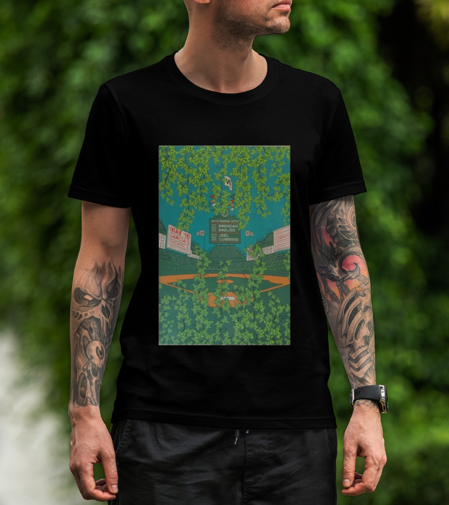 Umphrey's McGee An Evening With Brendan Bayliss Joel Cummins Garcia's Chicago IL May 16 Baseball Field T-Shirt
