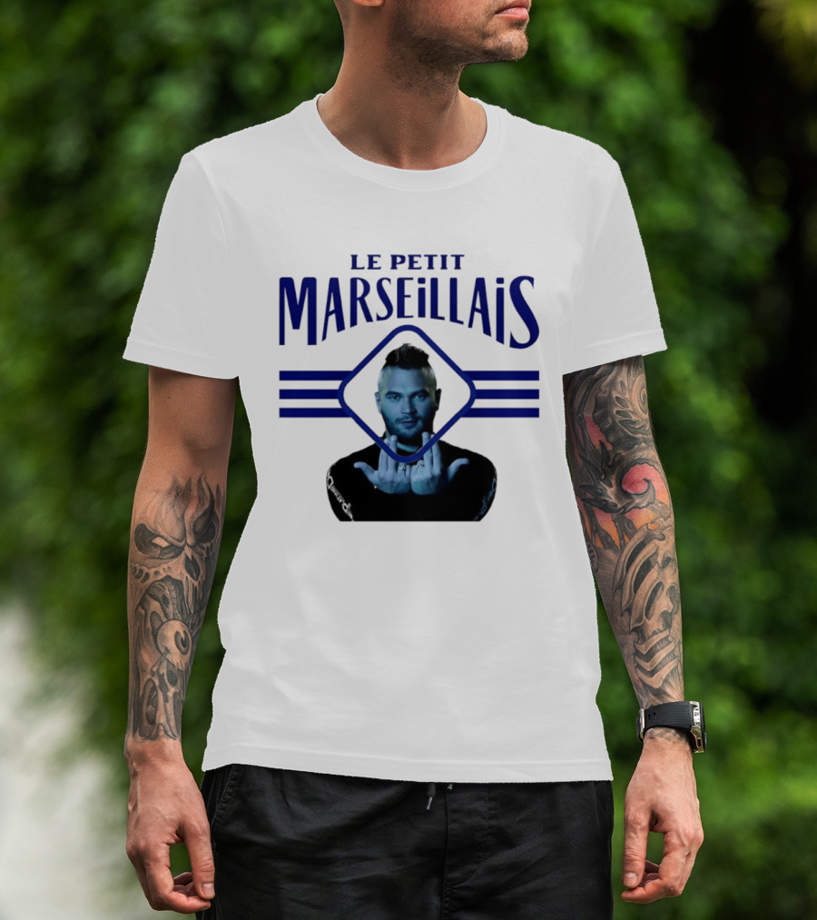 Le Petit Marseillais Blue Logo With Man In Diamond Frame T-Shirt