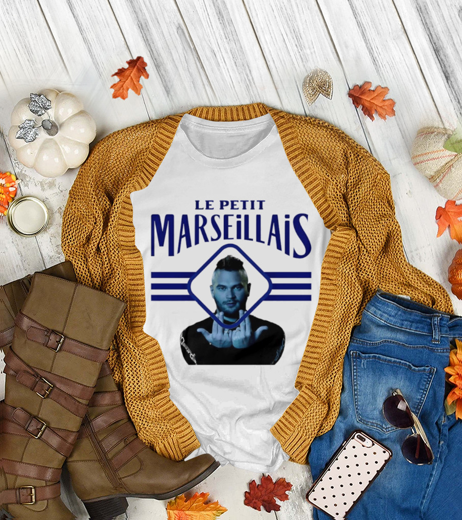 Le Petit Marseillais Blue Logo with Man in Diamond Frame T-Shirt