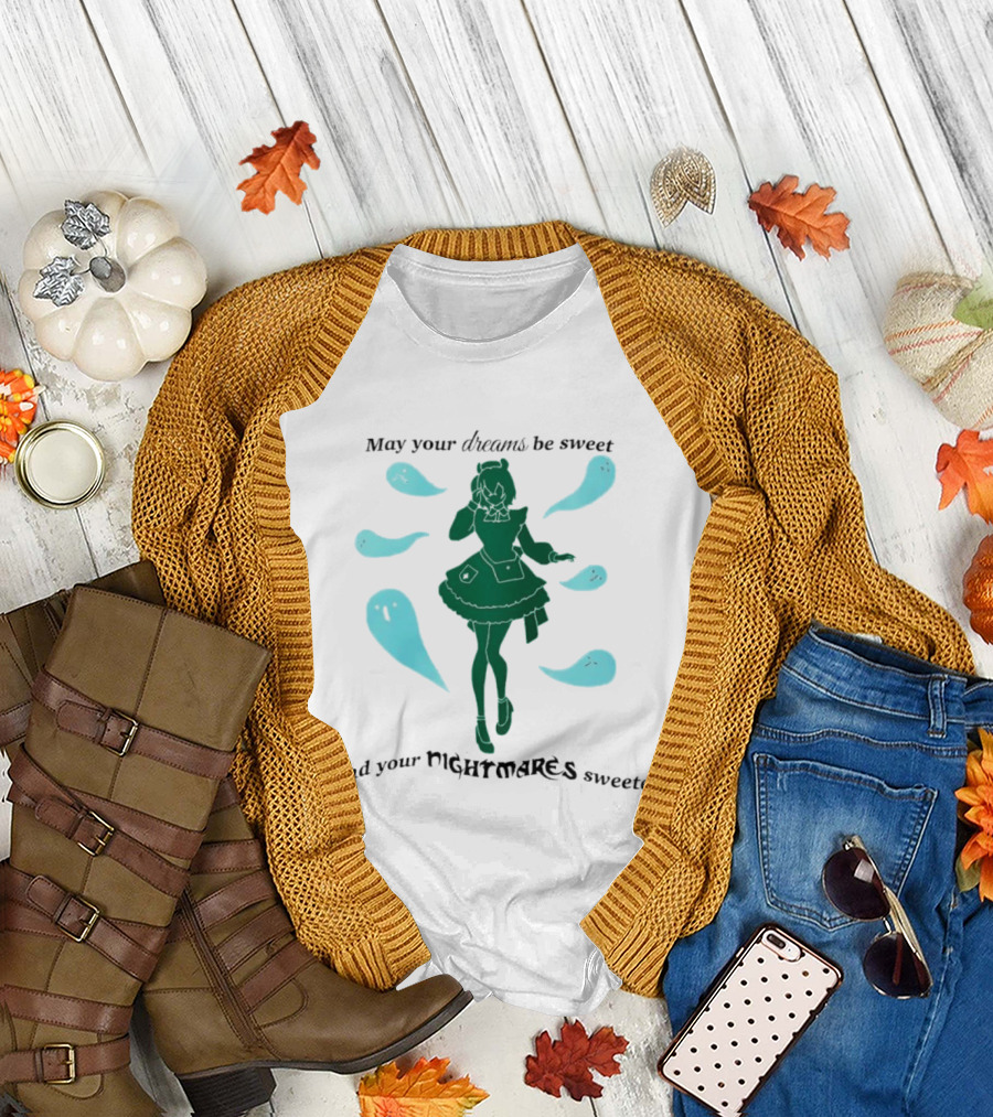 May Your Dreams Be Sweet and Your Nightmares Sweeter Ghostly Girl Fantasy T-Shirt