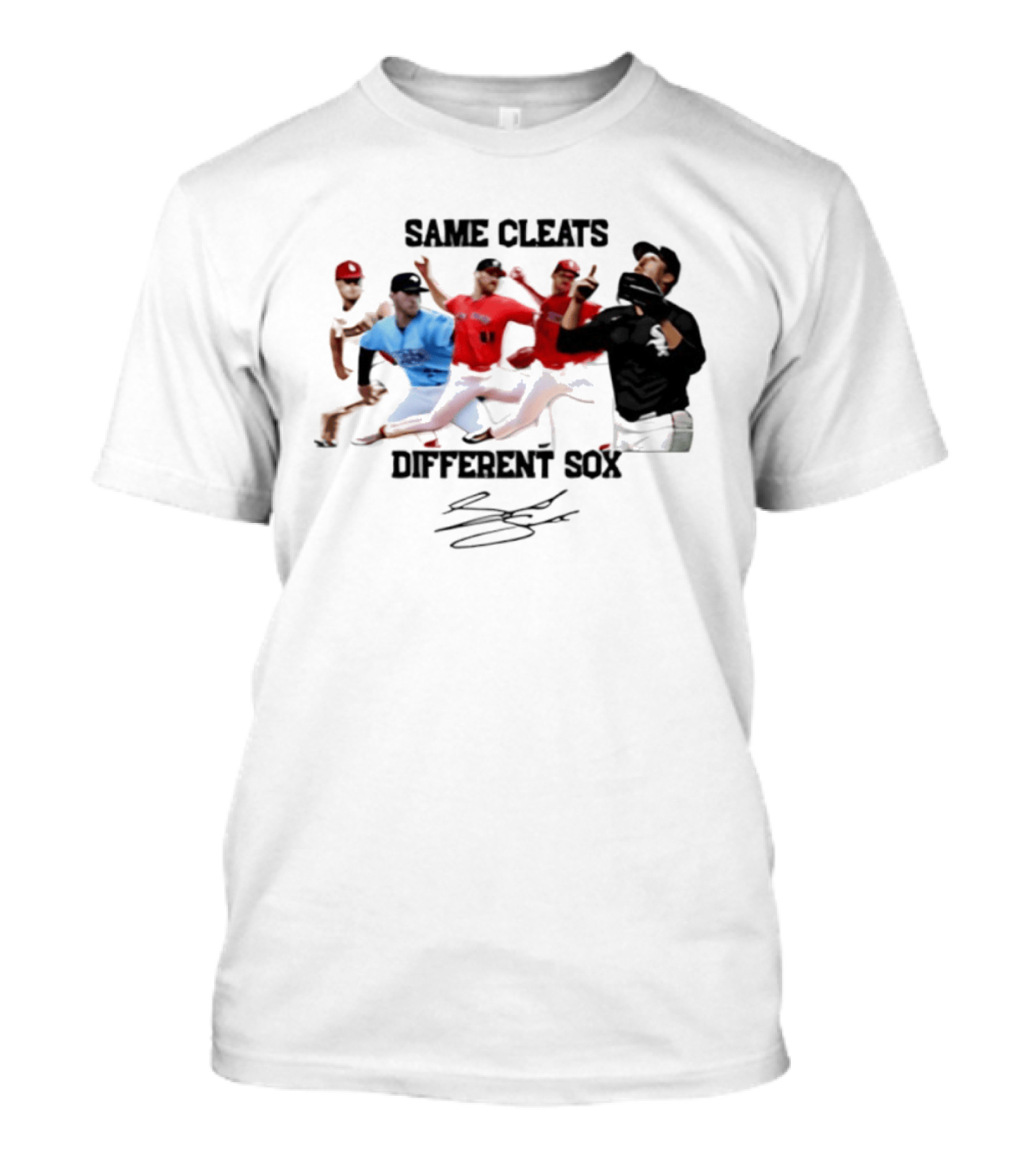 MLB Same Cleats Different Sox Baseball Players T-Shirt