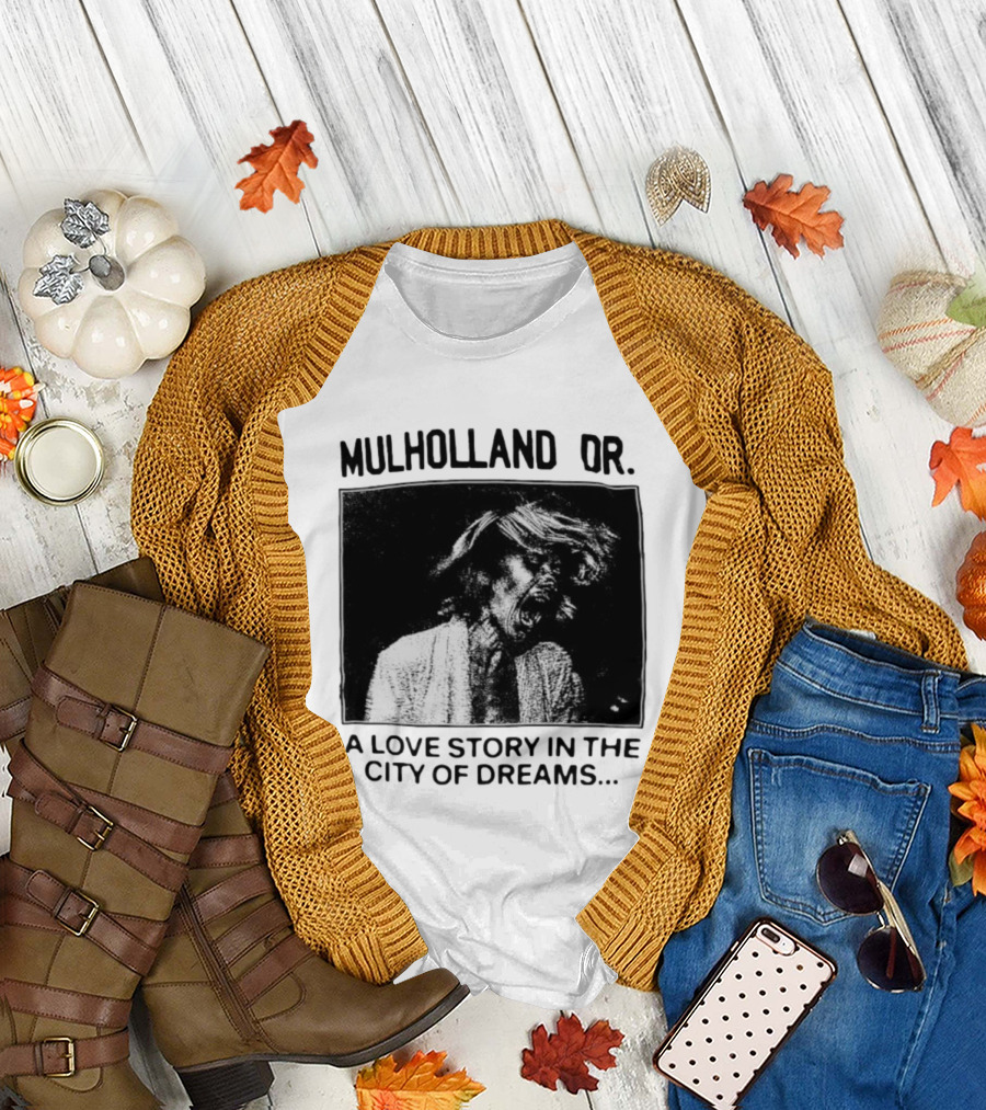 Mulholland Dr. A Love Story in the City of Dreams Vintage Noir Aesthetic T-Shirt