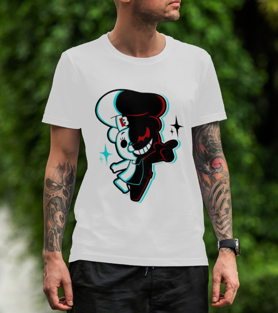 Danganronpa Monokuma Funkin B Symbol Neon T-Shirt
