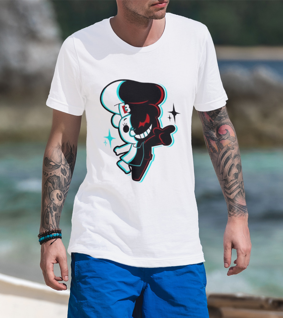 Danganronpa Monokuma Funkin B Symbol Neon T-Shirt