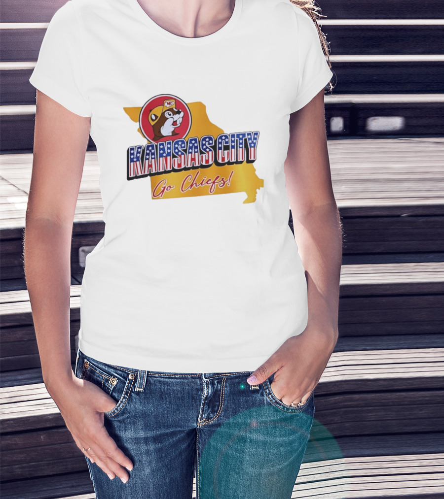 Kansas City Go Chiefs Buc Ee's Missouri Map T-Shirt