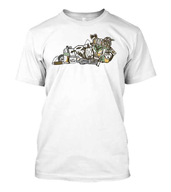 Kentucky State Shape Camping Lantern Backpack Adventure Gear T-Shirt