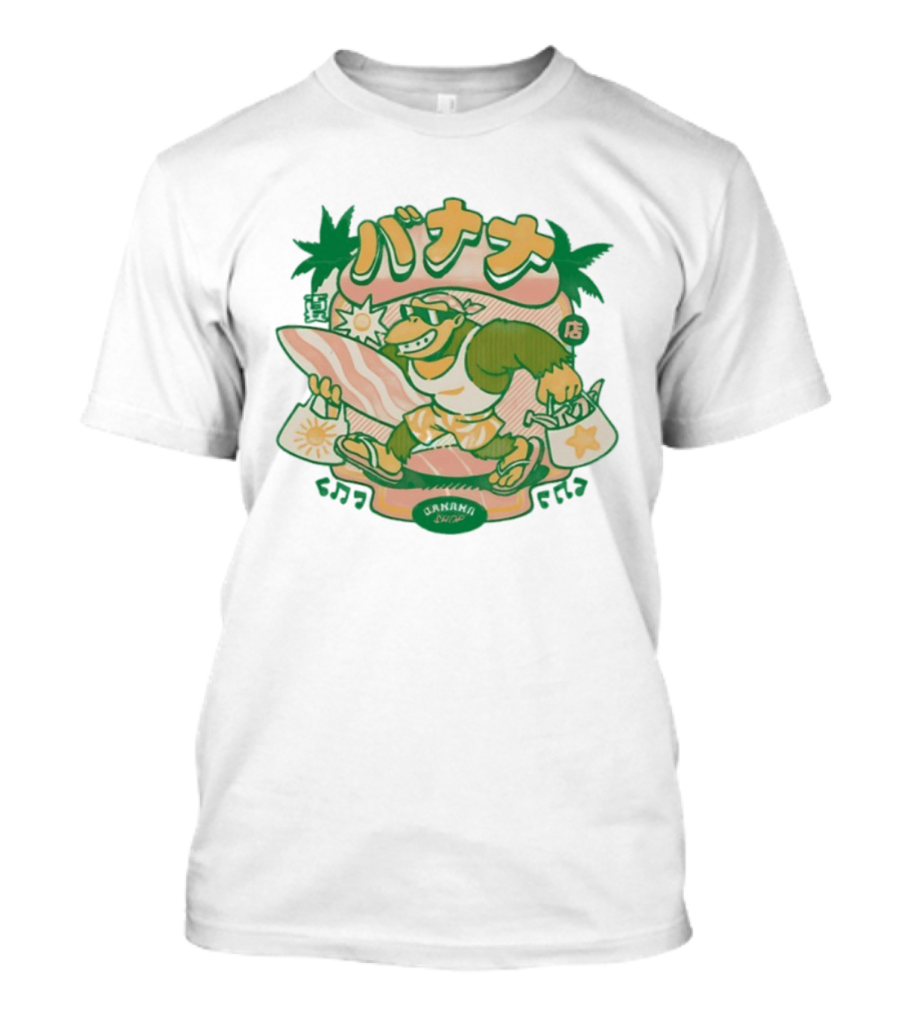Kong Banana Shop Summer Surfing Monkey Adventure T-Shirt