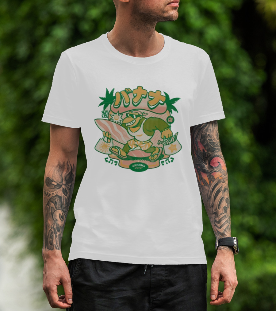 Kong Banana Shop Summer Surfing Monkey Adventure T-Shirt