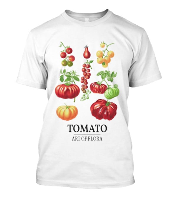 Tomato Art Of Flora Vegetables And Leaves Botanical Collection T-Shirt