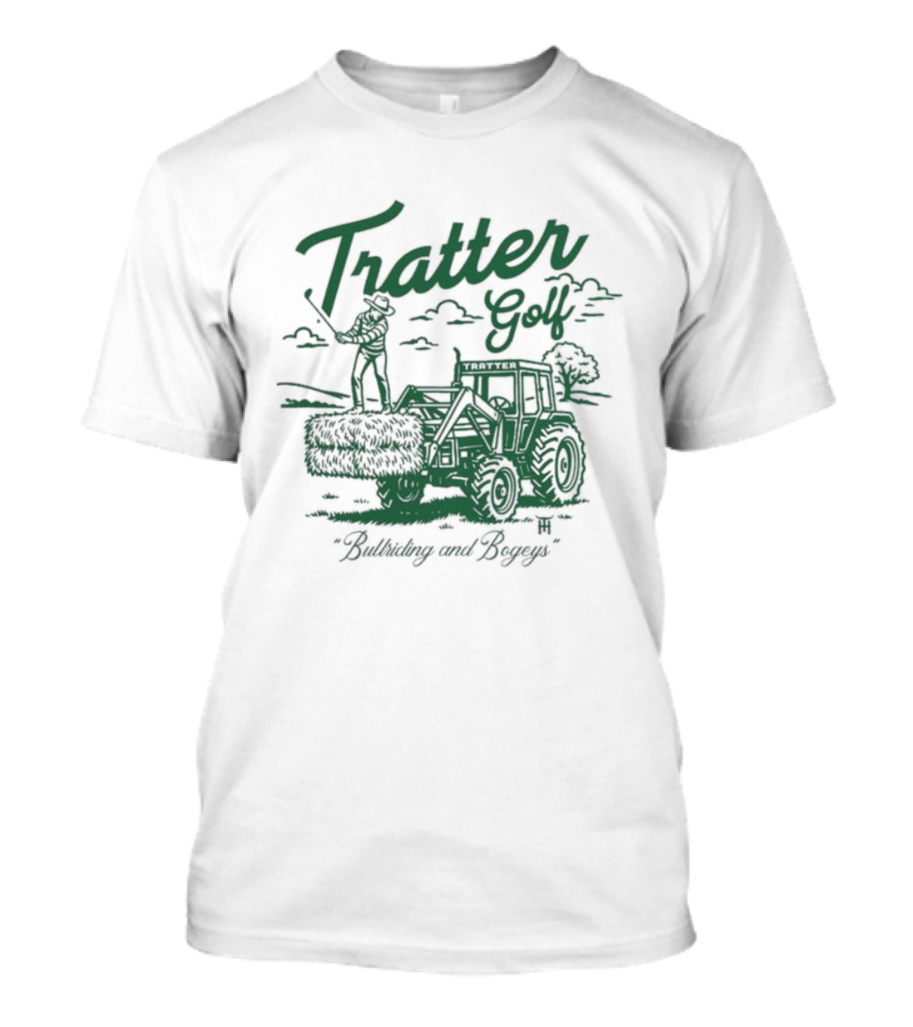 Tratter Golf Shankers And Slingers Tractor Scene T-Shirt