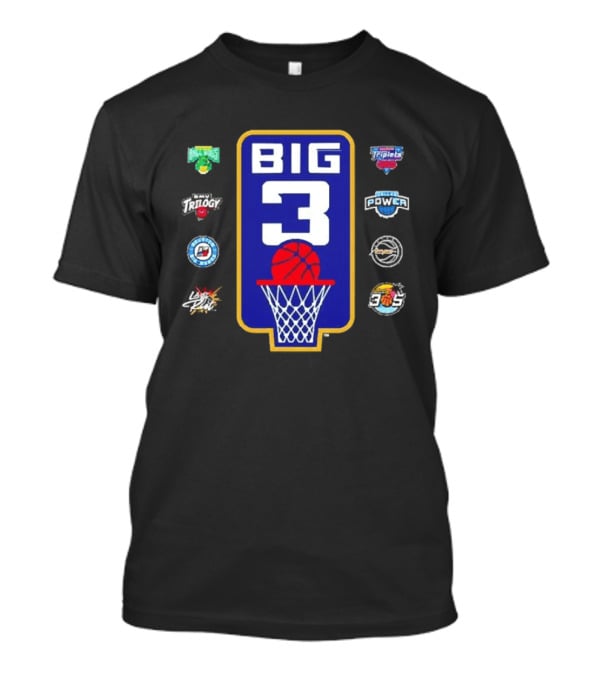 BIG3 Trilogy Killer 3s 3 Headed Monsters Ball Hogs Triplets 3s Company Power Aliens Ghost Ballers T-Shirt