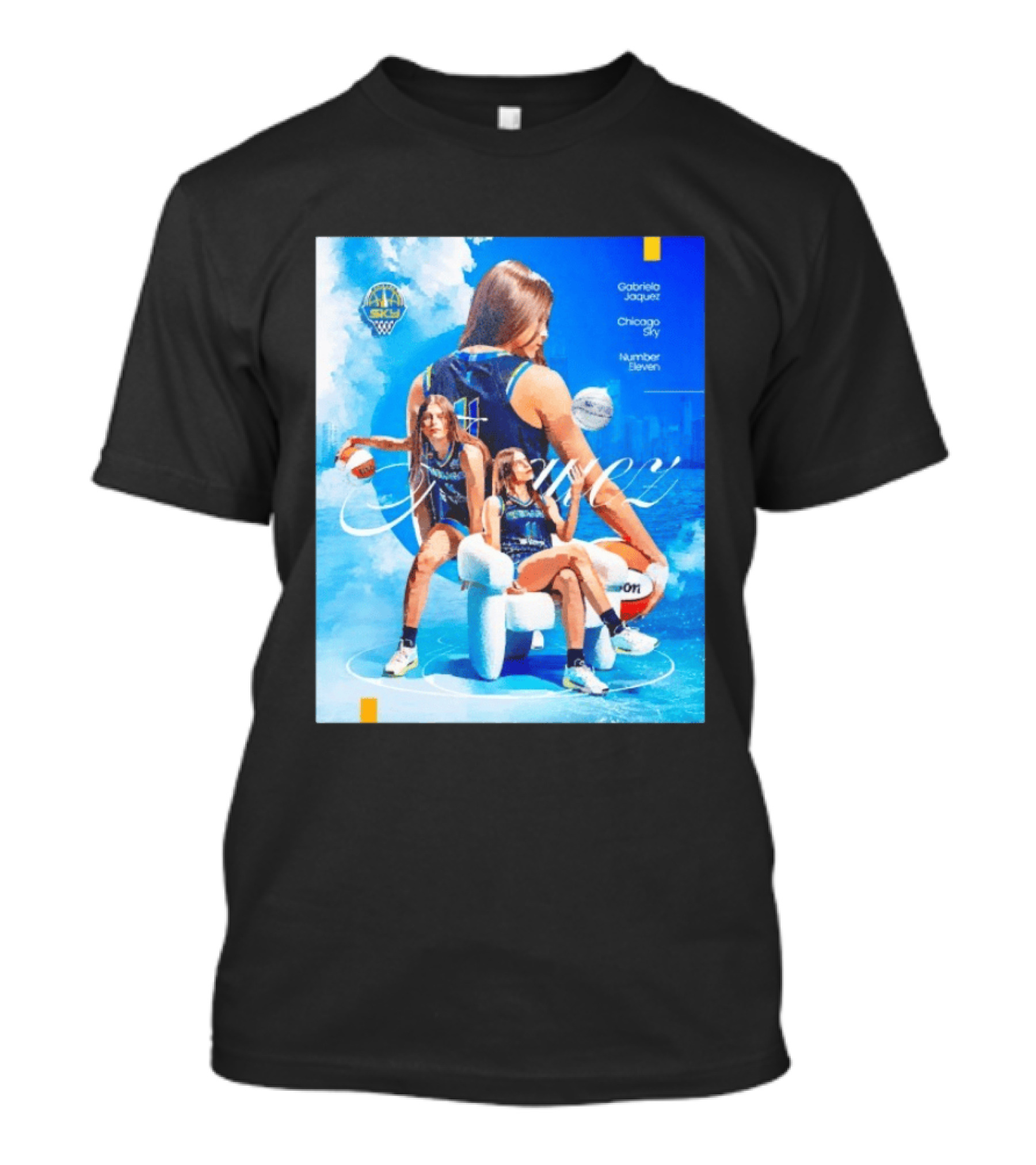 Chicago Sky Gabriela Jaquez Number Eleven Basketball T-Shirt