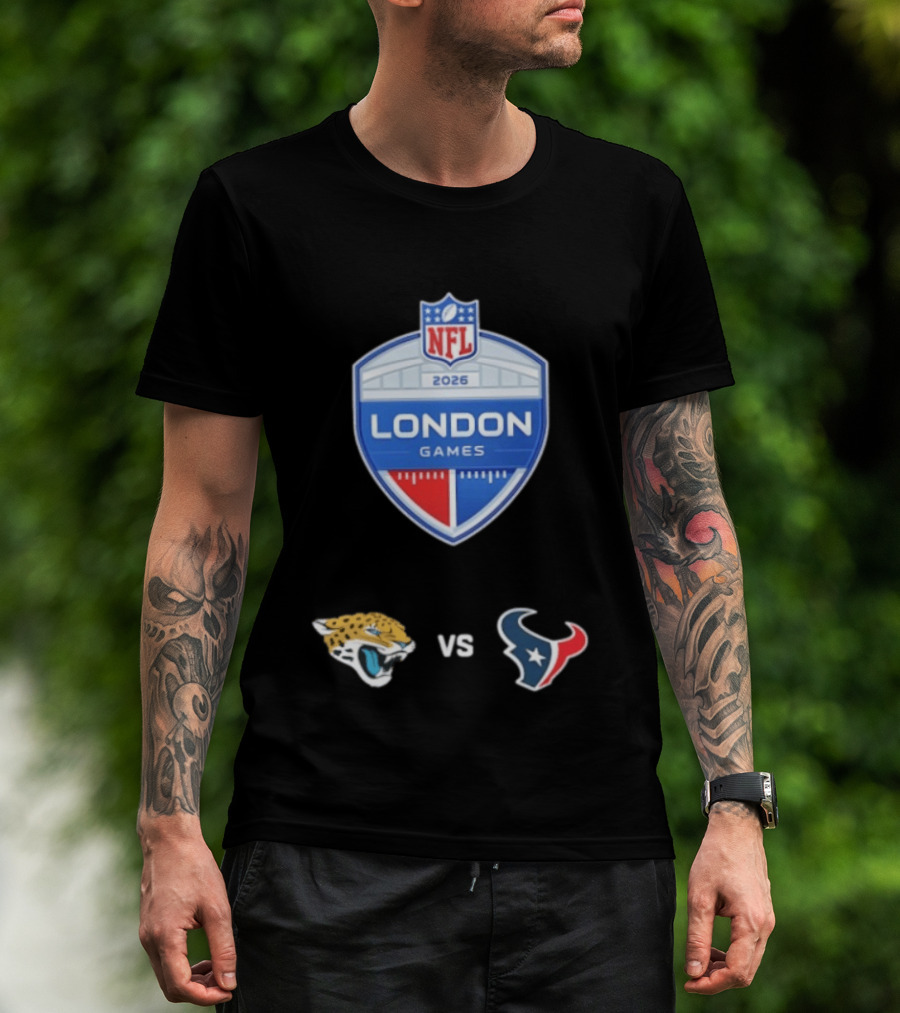 NFL 2026 London Games Jacksonville Jaguars Vs Houston Texans Matchup T-Shirt