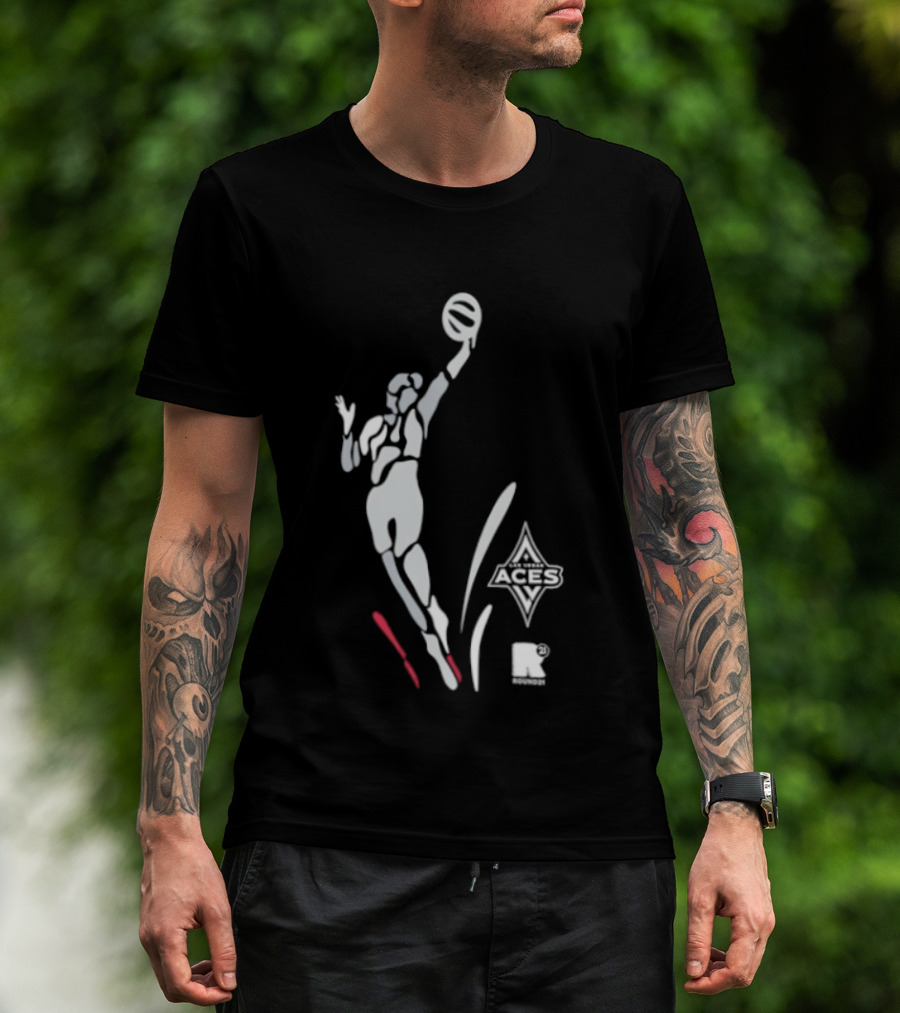 WNBA Las Vegas Aces Round21 Victory Dunk T-Shirt