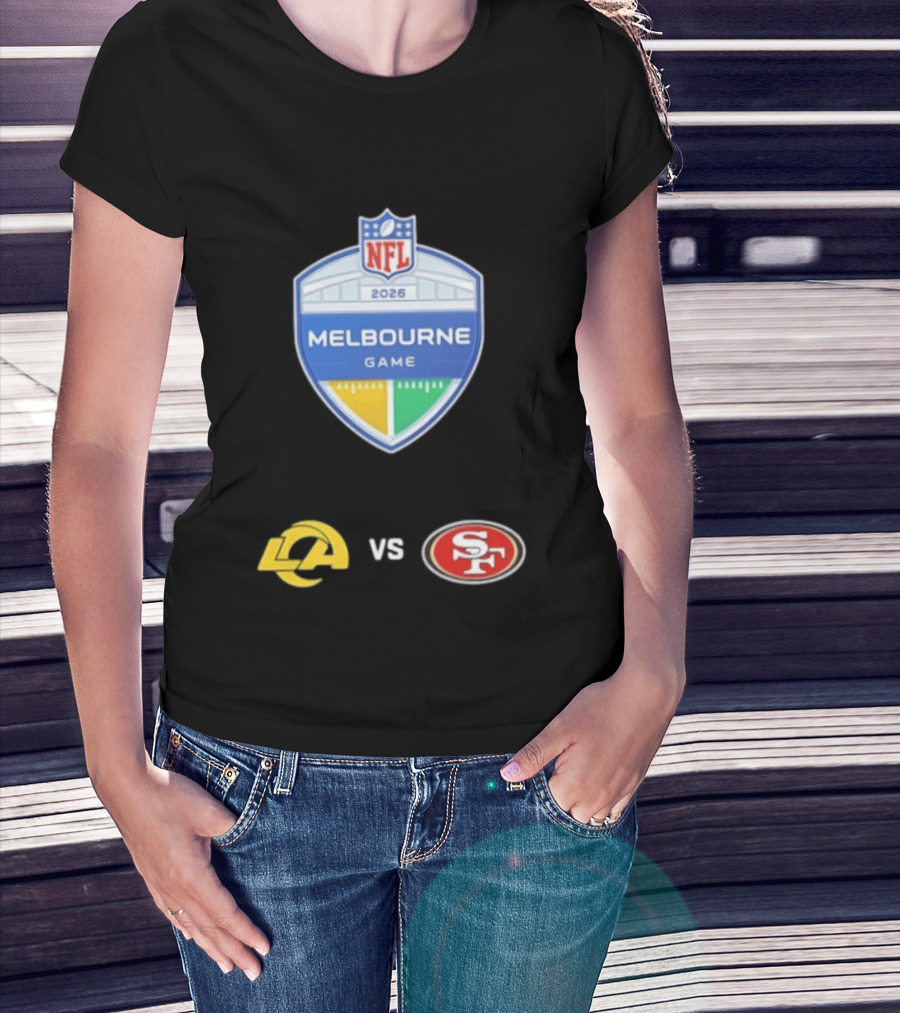 NFL 2026 Melbourne Game Los Angeles Rams Vs San Francisco 49ers Matchup T-Shirt