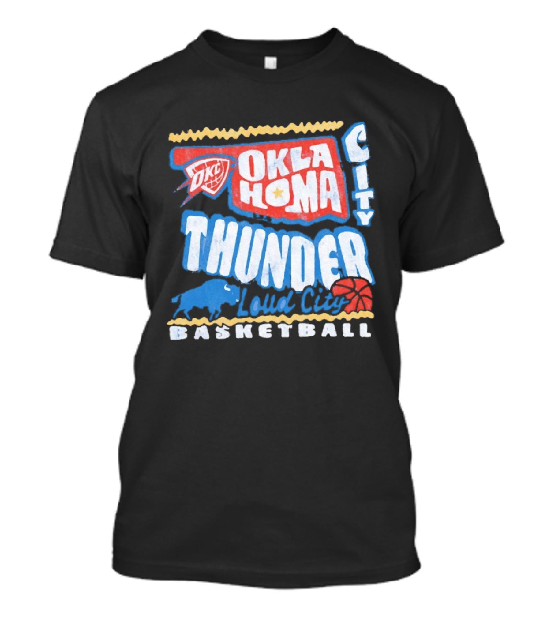 Oklahoma City Thunder Loud City Basketball OKC Team Spirit T-Shirt