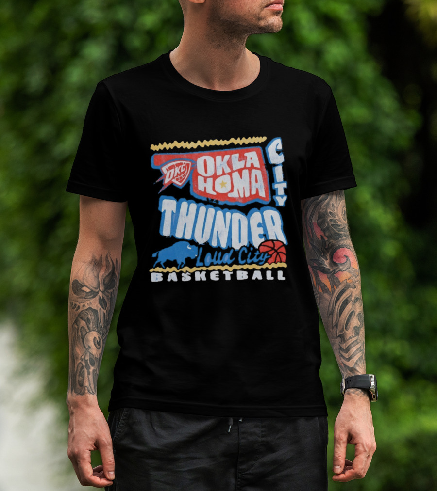 Oklahoma City Thunder Loud City Basketball OKC Team Spirit T-Shirt