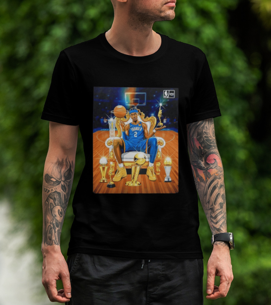 Shai Gilgeous Alexander Thunder NBA MVP 2025 26 Trophy Collection T-Shirt