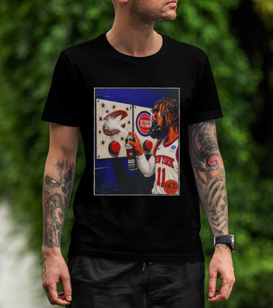 Spider Killer Jalen Brunson 11 New York Knicks Cavaliers Pistons Spray Knicks Mexico T-Shirt