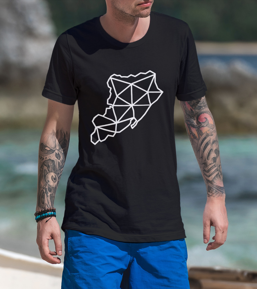 Staten Island Geometric Map Outline Triangles T-Shirt